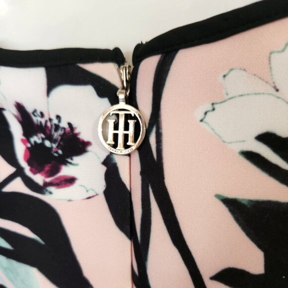 Stunning Tommy Hilfiger Pink Floral Bodycon Dress Size 8 - Picture 8 of 11